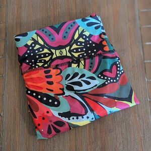 Betsey Johnson Performance Bold Botanical Crop Workout Gym Leggings Size Large